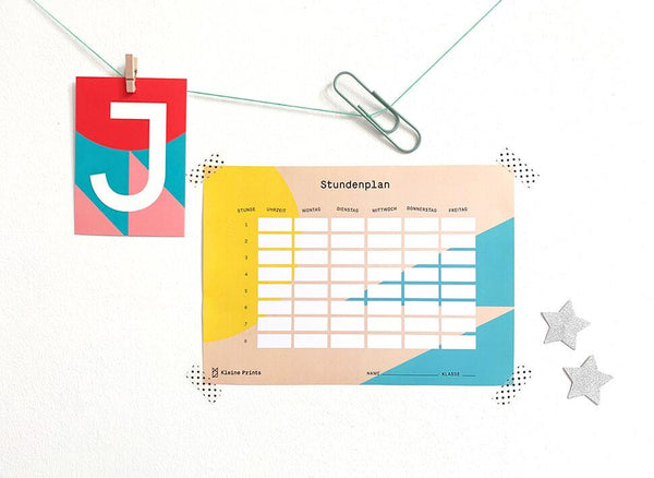 So cool - the timetable in Kleine Prints design - Kleine Prints