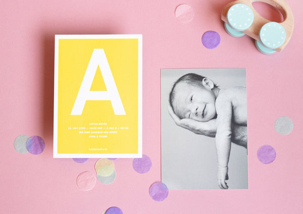 Hello (new) baby: The birth cards in Kleine Prints design - Kleine Prints