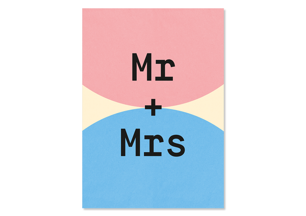 Grußkarte zur Hochzeit "Mr+Mrs" von Kleine Prints