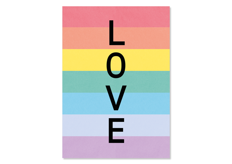 Grußkarte Rainbow "LOVE" von Kleine Prints