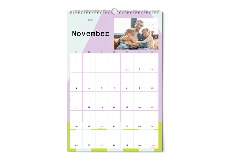 Create your own family calendar with photos at Kleine Prints