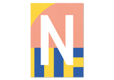 Colourful letters postcard "N" from Kleine Prints
