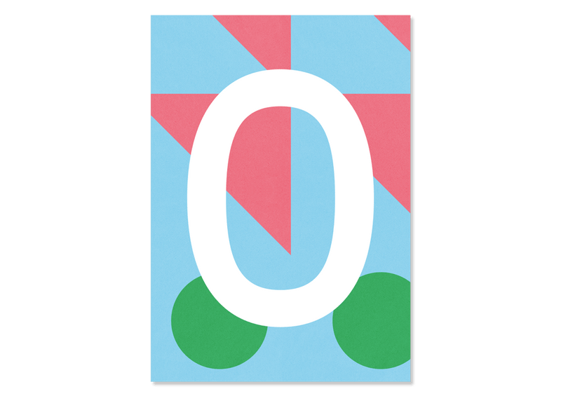 Colourful letters postcard "O" from Kleine Prints