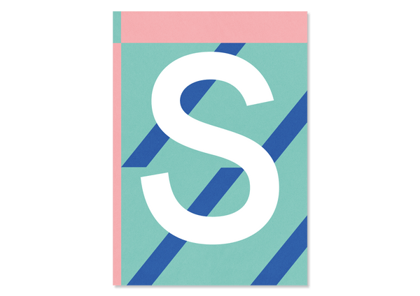Colourful letters postcard "S" from Kleine Prints