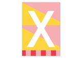 Colourful letters postcard "X" from Kleine Prints
