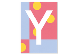 Colourful letters postcard "Y" from Kleine Prints