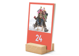 Personalized photo advent calendar with wooden holder from Kleine Prints