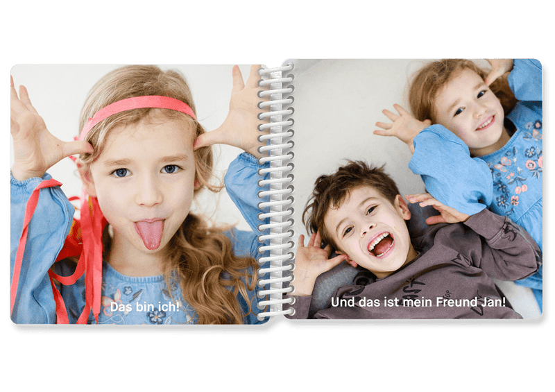 Photo book for children with cardboard pages by Kleine Prints