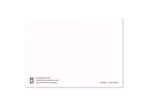 Greeting Card "Less stress more YES" from Kleine Prints 