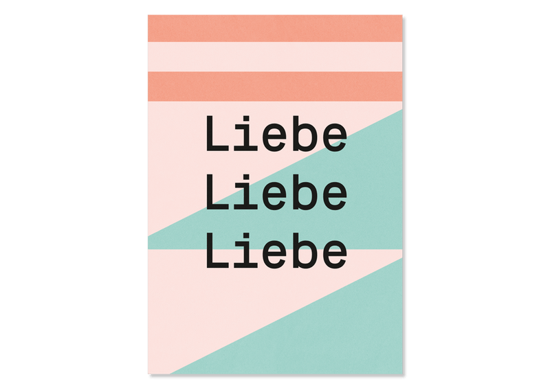 Greeting Card "Liebe Liebe Liebe" from Kleine Prints 