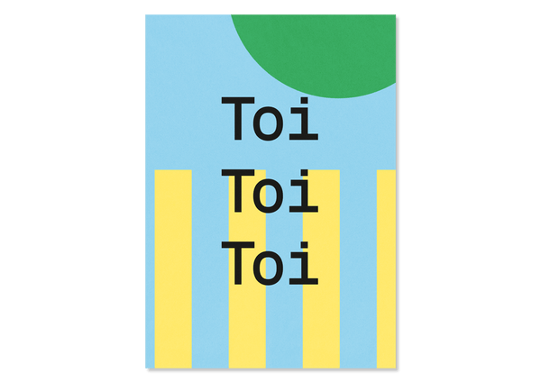 Greeting Card Toi Toi Toi from Kleine Prints