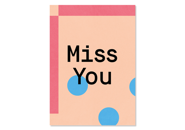 Design Greeting Card "Miss You" - Kleine Prints