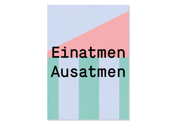 Design Postcard "Einatmen Ausatmen" - Kleine Prints