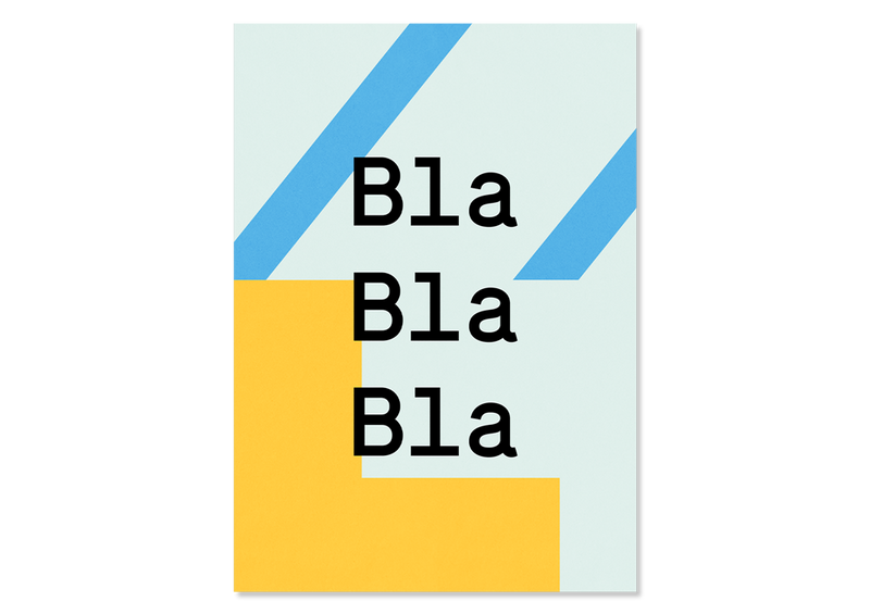 Colourful Design Greeting Card "Bla Bla Bla" - Kleine Prints