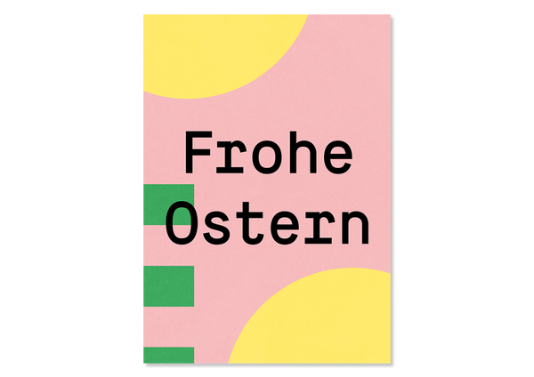 🐣 Colourful greeting card "Frohe Ostern" - Kleine Prints