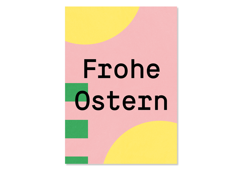 🐣 Colourful greeting card "Frohe Ostern" - Kleine Prints