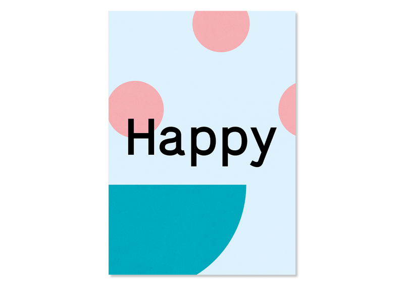 Design greeting card "Happy" - Kleine Prints