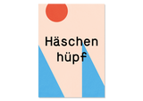 🐰 Colourful Easter greeting card "Häschen hüpf" - Kleine Prints