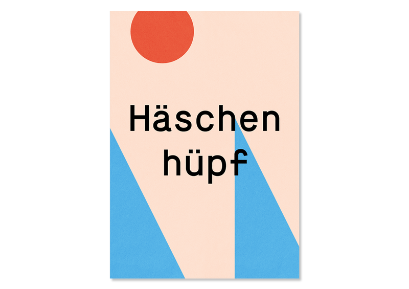 🐰 Colourful Easter greeting card "Häschen hüpf" - Kleine Prints