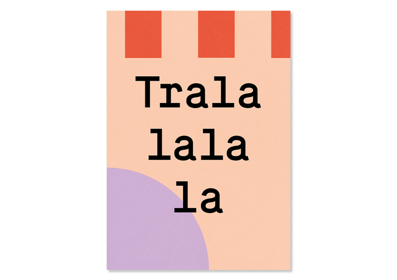 Colourful design Christmas card "Tralalalala" - Kleine Prints