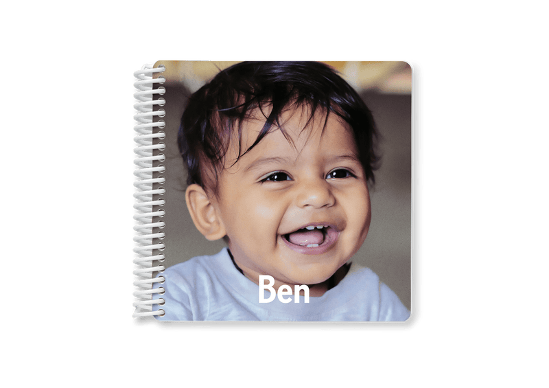 Photo book for children with thick cardboard pages by Kleine Prints