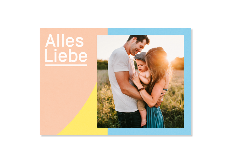Modern photo greeting card "All love" for many occasions - Kleine Prints