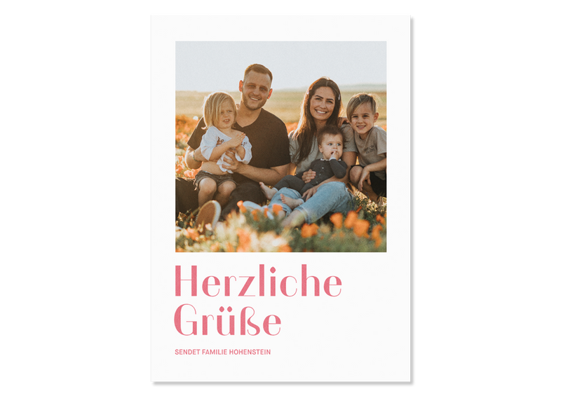 Simple photo greeting card with modern typography - Kleine Prints