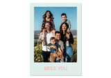 Plain photo greeting card "Miss you" in Bleu - Kleine Prints