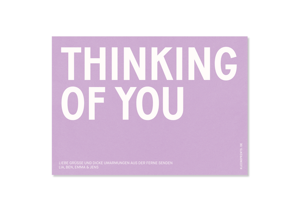 Design Photo Greeting Card Thinking of you - Kleine Prints