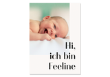 Birth card Hi from Kleine Prints