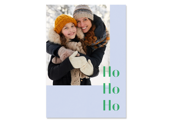 Design Christmas card with photos "Ho Ho Ho" - Kleine Prints