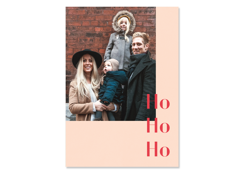 Design Christmas card with photos "Ho Ho Ho" - Kleine Prints
