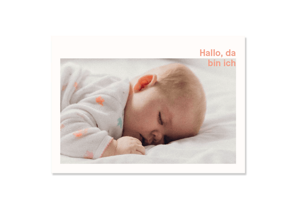 Birth card Hello, here I am from Kleine Prints