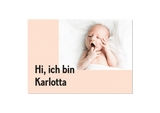 Birth card pastel from Kleine Prints