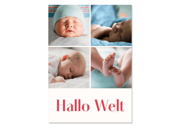 Birth card Hello World from Kleine Prints
