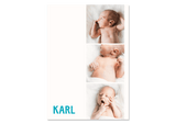 Birth card photo strip from Kleine Prints