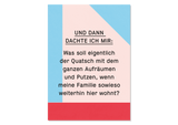Saying Postcard Aufraeumquatsch by Kleine Prints