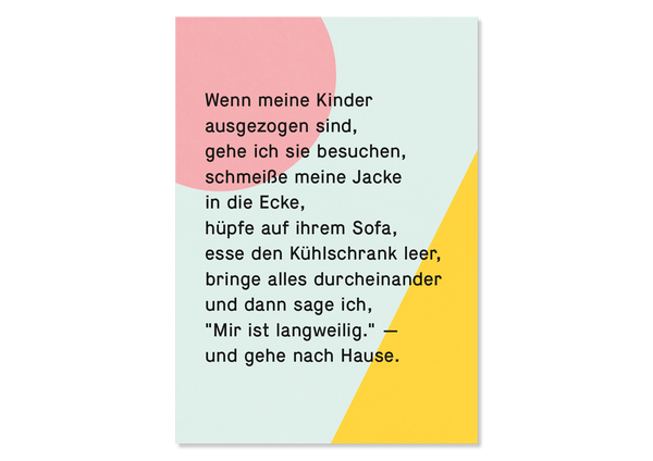 Saying Postcard Visit from Kleine Prints