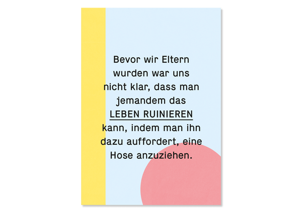 Saying Postcard Trousers by Kleine Prints