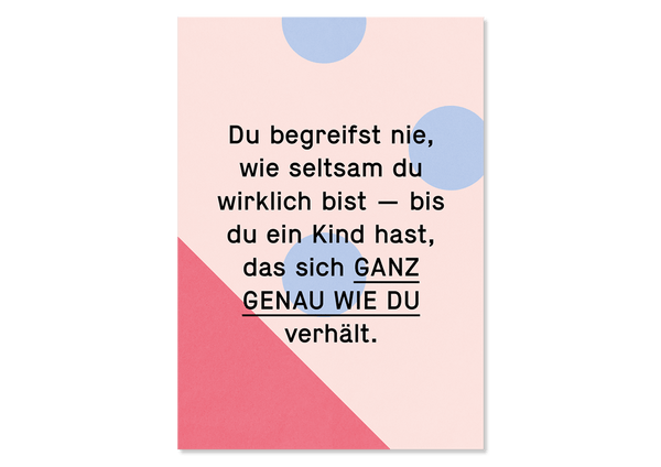Saying Postcard Strange by Kleine Prints