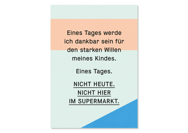Saying Postcard "Starker Wille" - Kleine Prints