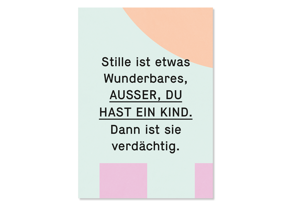 Saying Postcard Silence by Kleine Prints