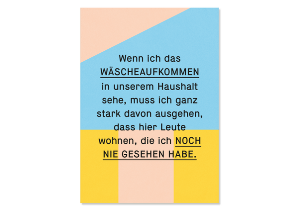 Saying Postcard Laundry by Kleine Prints